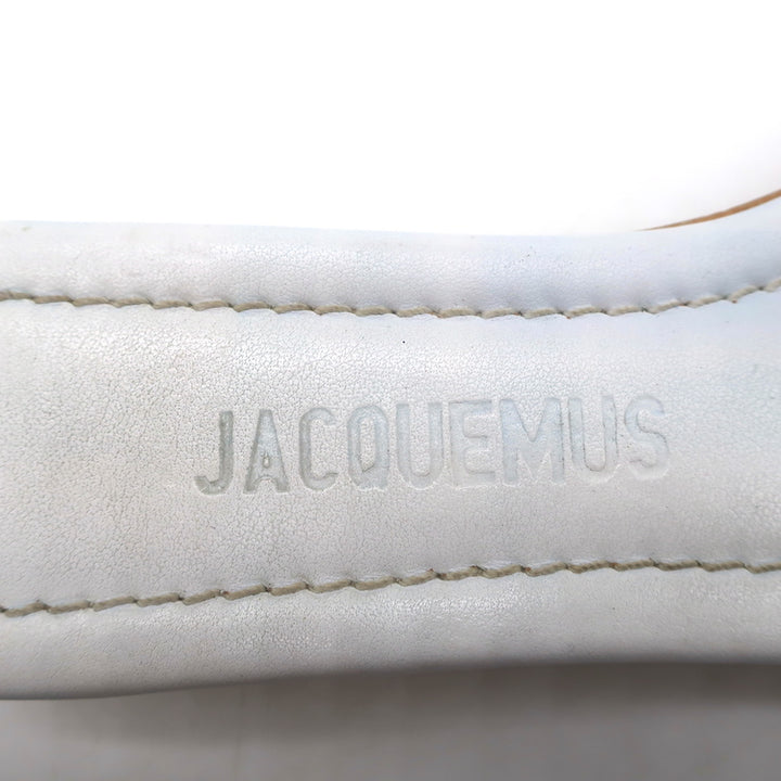 Jacquemus Les Sandales Tatanes Buckle Slide Sandals White Leather Size 37