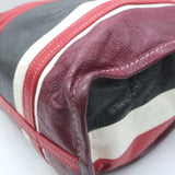Balenciaga Bazar S Shopper Tote Red/Multi Striped Leather Crossbody Bag