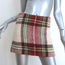 Burberry London Plaid Mini Skirt Cream & Red Wool Size US 4