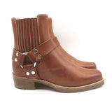RE/DONE Cavalry Harness Boots Caramel Burnished Leather Size 38