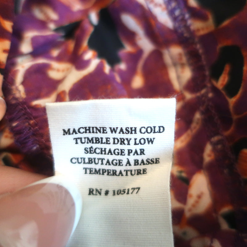 Ulla Johnson Ambre Frilled Shorts Purple Printed Cotton Size 6