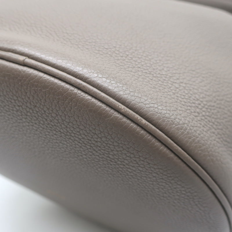 Celine Bucket 16 Bag Taupe Grained Leather Crossbody