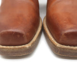 RE/DONE Cavalry Harness Boots Caramel Burnished Leather Size 38