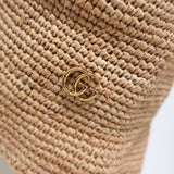 Gucci GG Straw Bucket Hat Size Small
