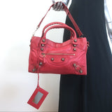 Balenciaga Giant City Bag Red Leather