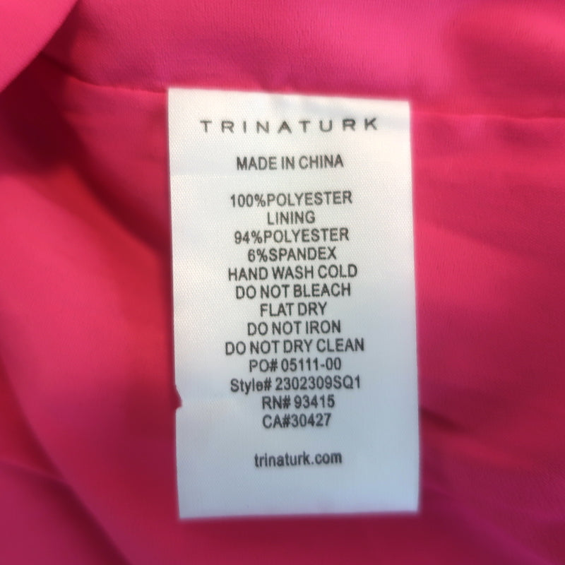 Trina Turk Lupine Sequined Checkerboard Mini Dress Pink &amp; Green Size 6 NEW