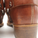 RE/DONE Cavalry Harness Boots Caramel Burnished Leather Size 38