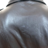 Malibu Road Prince Leather Motorcycle Jacket Black Size Medium