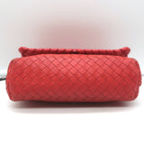 Bottega Veneta Olimpia Intrecciato Leather Small Crossbody Bag Red