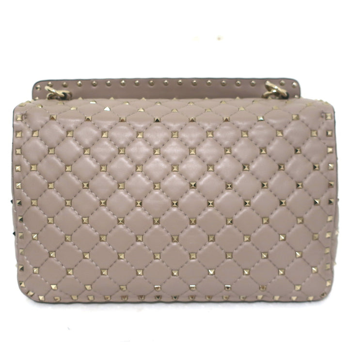 Valentino Large Rockstud Spike Chain Strap Bag Poudre Leather