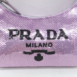 Prada Sequin Re-Edition 2000 Mini Shoulder Bag Lilac