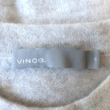 Vince Striped Cashmere Crewneck Sweater Heather Gray/Navy Size Extra Small