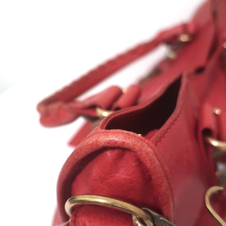 Balenciaga Giant City Bag Red Leather