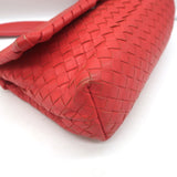 Bottega Veneta Olimpia Intrecciato Leather Small Crossbody Bag Red