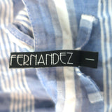 Lisa Marie Fernandez wide-sleeve blue-and-white striped mini dress, 99% cotton, gently pre-owned — authentic luxury resale