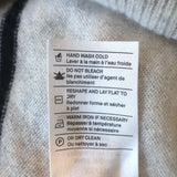 Vince Striped Cashmere Crewneck Sweater Heather Gray/Navy Size Extra Small