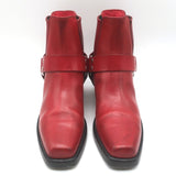 RE/DONE Cavalry Harness Boots Red Burnished Leather Size 38