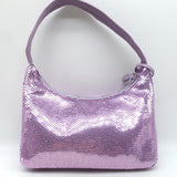 Prada Sequin Re-Edition 2000 Mini Shoulder Bag Lilac