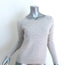 Velvet by Graham & Spencer Cashmere Raglan Sweater Light Gray Size Extra Small