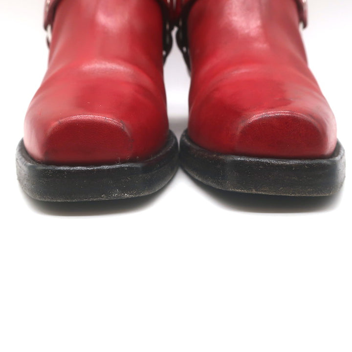 RE/DONE Cavalry Harness Boots Red Burnished Leather Size 38