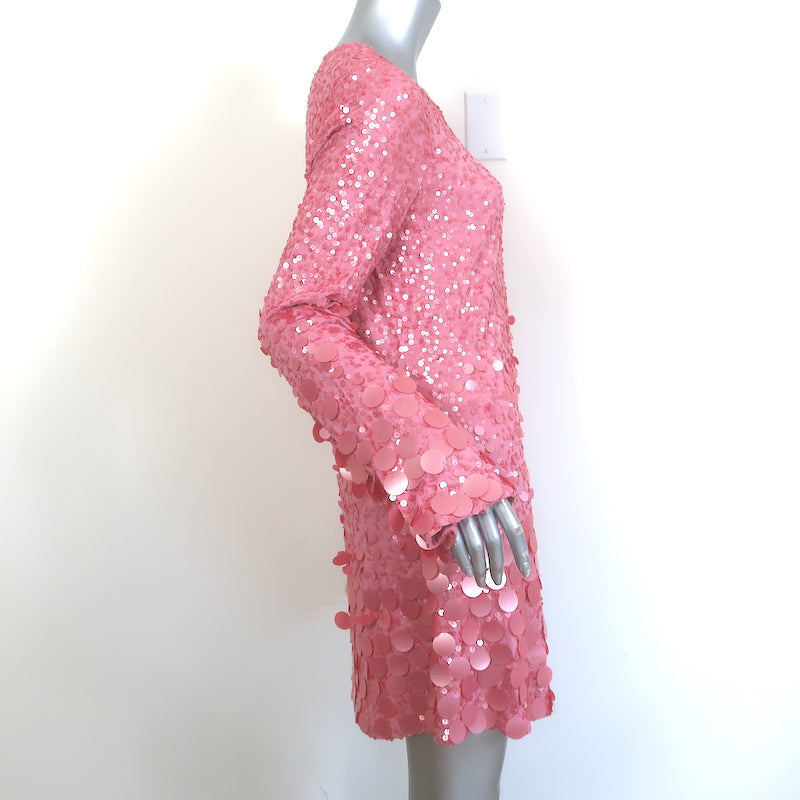 knee length dresses for ladies LoveShackFancy Lightning Bell Sleeve Sequined Mini Dress Pink Size Lar Celebrity Owned knee length dresses for ladies LoveShackFancy Lightning Bell Sleeve Sequined Mini Dress Pink Size Lar Celebrity Owned