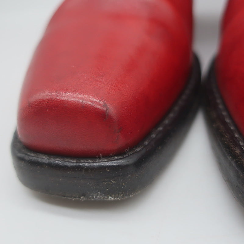 RE/DONE Cavalry Harness Boots Red Burnished Leather Size 38