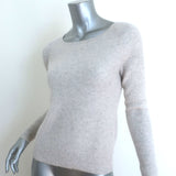Velvet by Graham & Spencer Cashmere Raglan Sweater Light Gray Size Extra Small