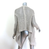Rick Owens Cyclops asymmetric draped cardigan, pearl beige cotton-nylon, authentic pre-owned luxury, size US Small