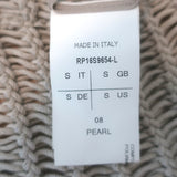 Rick Owens Cyclops asymmetric draped cardigan in pearl beige cotton-nylon, pre-owned, gently worn luxury piece