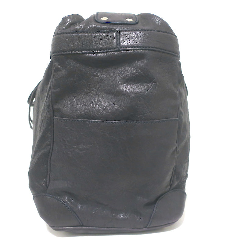 Balenciaga Top Lock Extra Large Shoulder Bag Dark Navy Leather