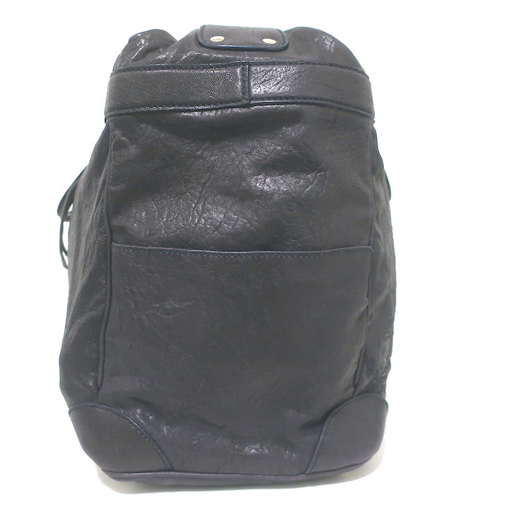 Balenciaga Top Lock Extra Large Shoulder Bag Dark Navy Leather