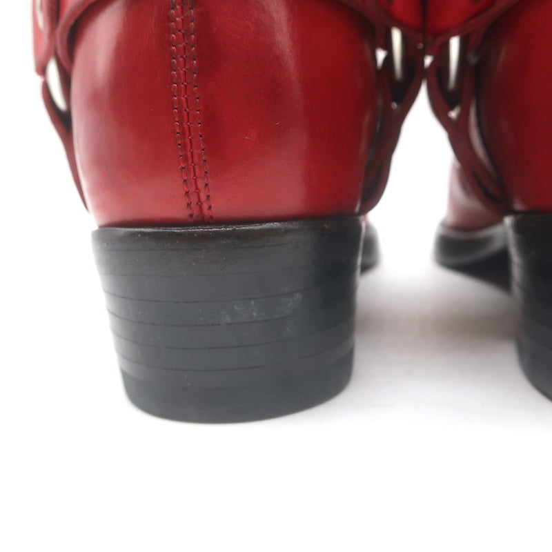 RE/DONE Cavalry Harness Boots Red Burnished Leather Size 38