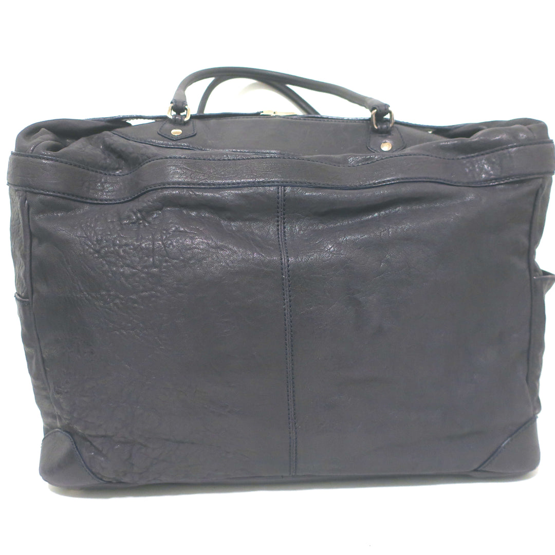 Balenciaga Top Lock Extra Large Shoulder Bag Dark Navy Leather