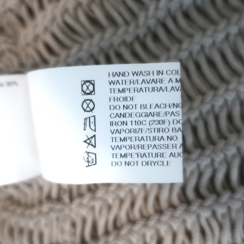 Rick Owens Cyclops asymmetric draped cardigan, pearl beige cotton-nylon blend, authentic pre-owned, excellent condition