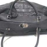 Balenciaga Top Lock Extra Large Shoulder Bag Dark Navy Leather