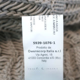 Rick Owens asymmetric draped cardigan in pearl beige, cotton-nylon blend, authentic pre-owned