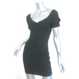 Herve Leger Cold Shoulder Bandage Mini Dress Black Size Medium