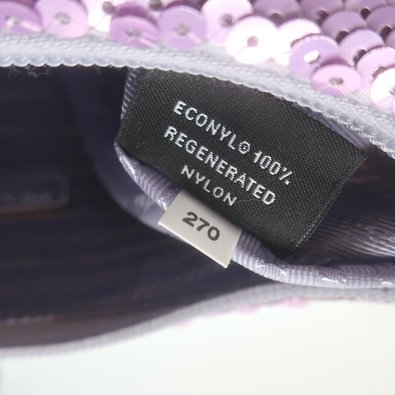 Prada Sequin Re-Edition 2000 Mini Shoulder Bag Lilac