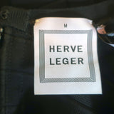 Herve Leger Cold Shoulder Bandage Mini Dress Black Size Medium