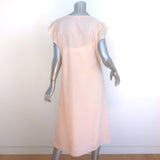 Erica Tanov Flutter Sleeve Midi Dress Blush Cotton Size 3