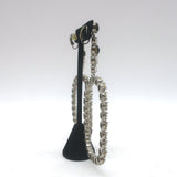 Saint Laurent Crystal Oval Smoking Clip-On Drop Earrings