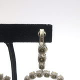 Saint Laurent Crystal Oval Smoking Clip-On Drop Earrings