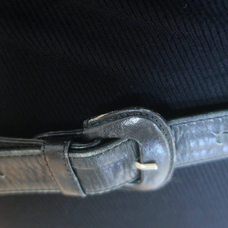 Vintage Chanel CC Turnlock Chain-Trimmed Quilted Mini Belt Bag Black Leather