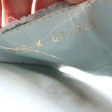 Chanel Denim Raffia Wedge Sandals Light Blue Size 37 Platform Slides