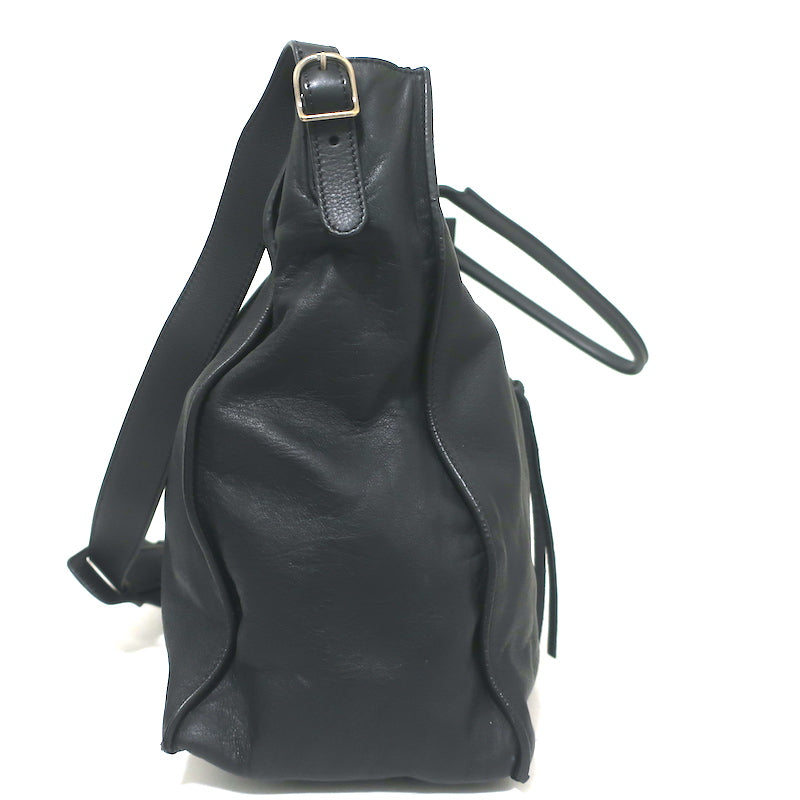 Balenciaga Tube Tote Black Leather Large Shoulder Bag