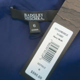 Badgley Mischka Showgirl One-Shoulder Ruffled Tulle Mini Dress Navy Size 6 NEW