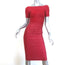 Herve Leger Carmen Off the Shoulder Bandage Dress Metallic Red Size Small