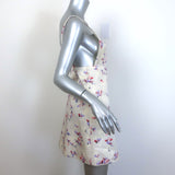 Prada Radzmir A-Line Mini Dress Ivory Floral Print Wool-Silk Size 38