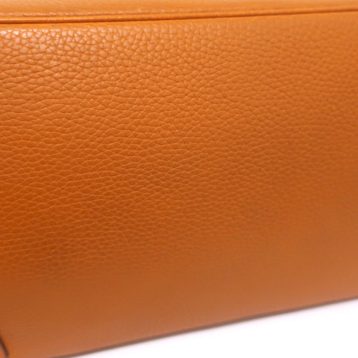 Hermes Shoulder Birkin 42 JPG Orange Clemence Leather Palladium Hardware