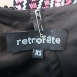 Retrofete Lulu beaded asymmetric cutout mini dress in zebra pink, pre-owned, luxe party-ready in size XS